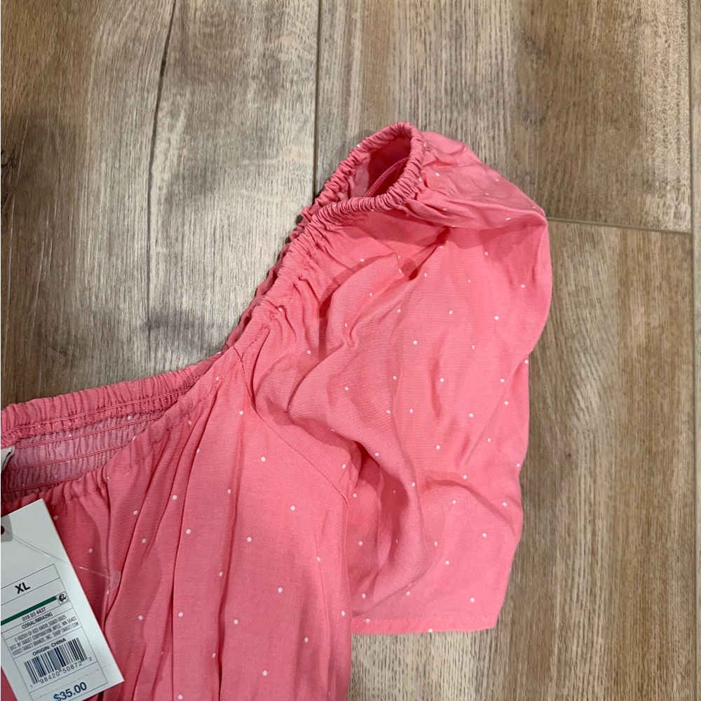 A New Day Midi Sundress Coral Polka Dot size XL - Picture 7 of 8